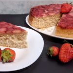 Torta rovesciata alle fragole solo albumi